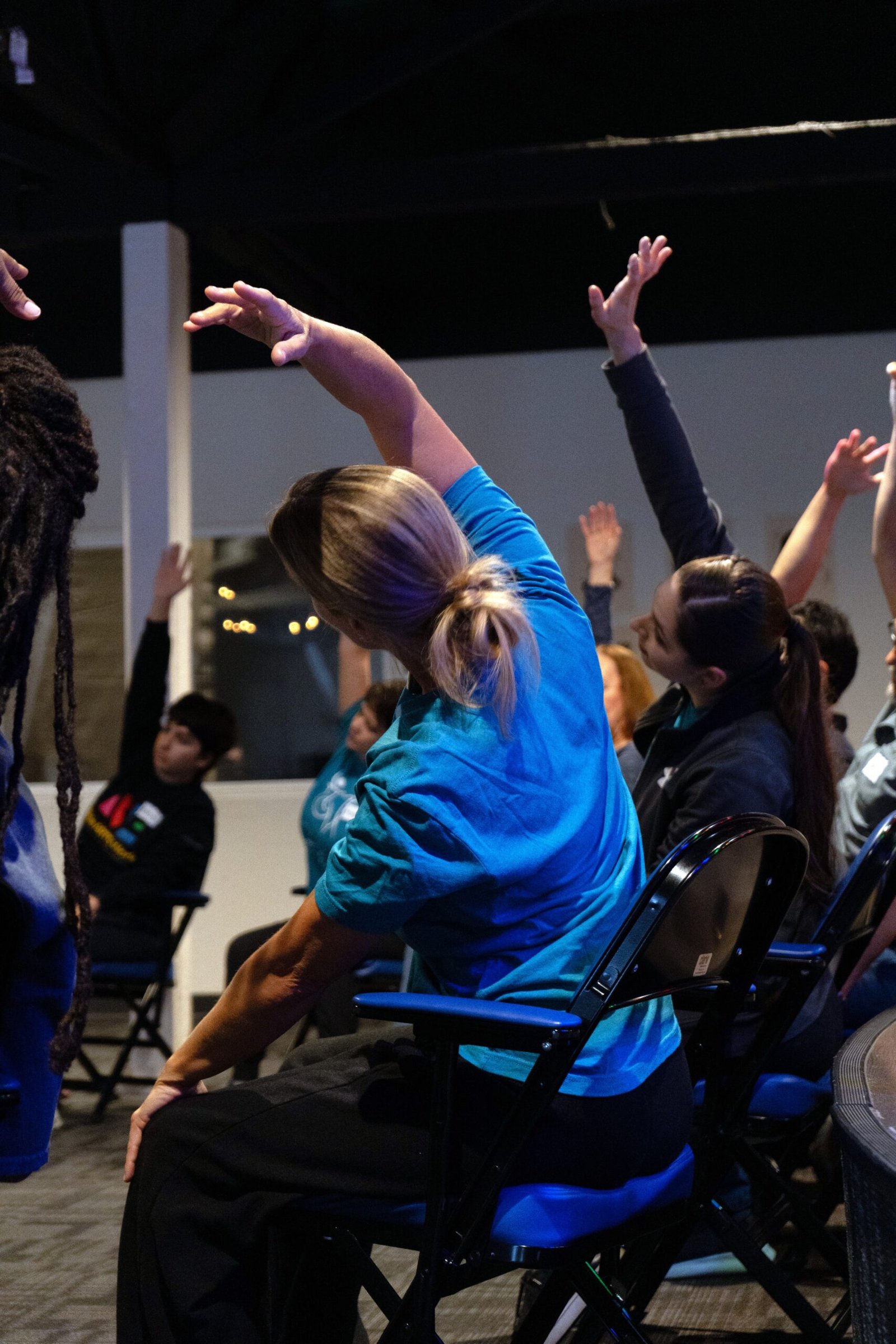 Classes help participants stretch.